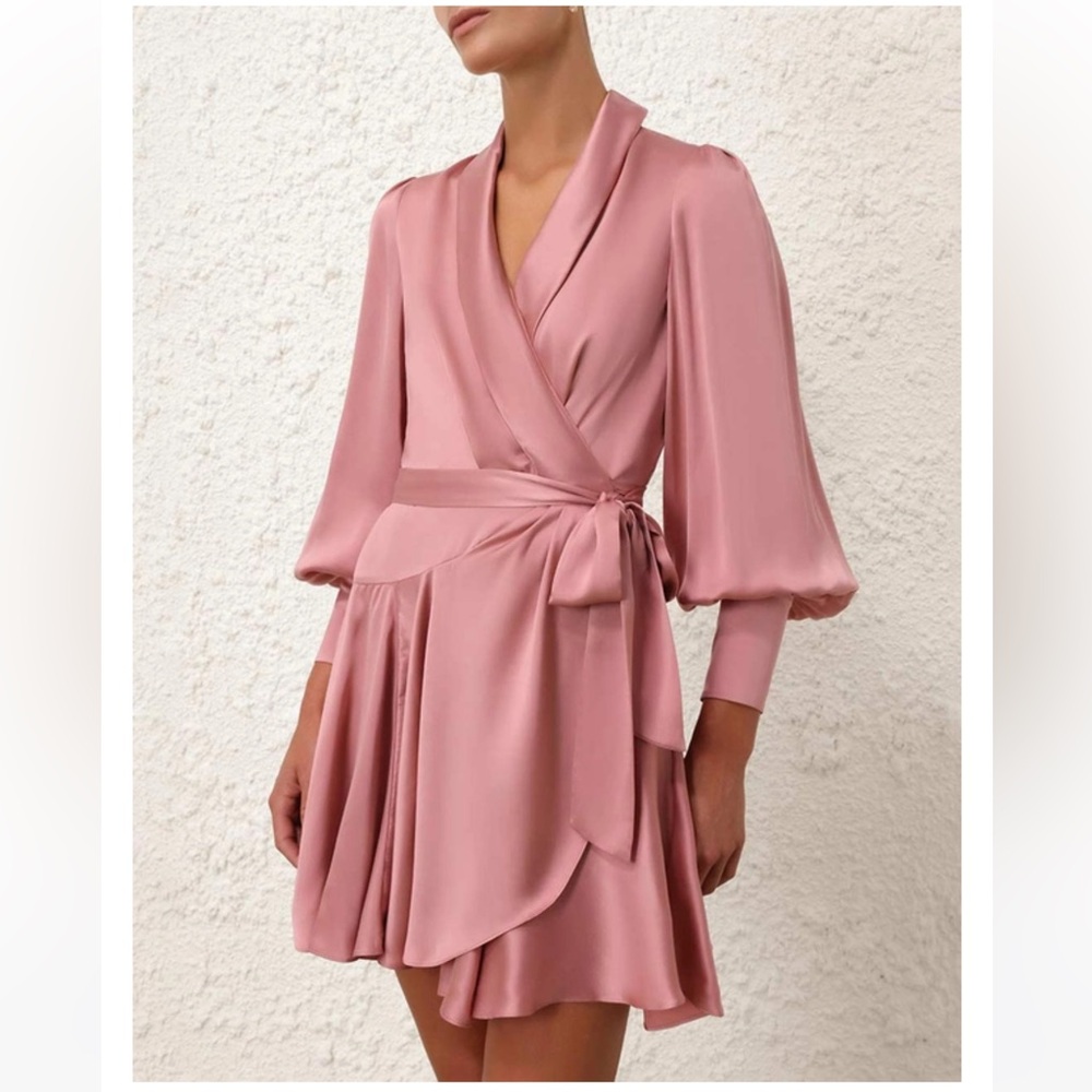 Zimmermann Silk Wrap Minidress - Picture 10 of 11